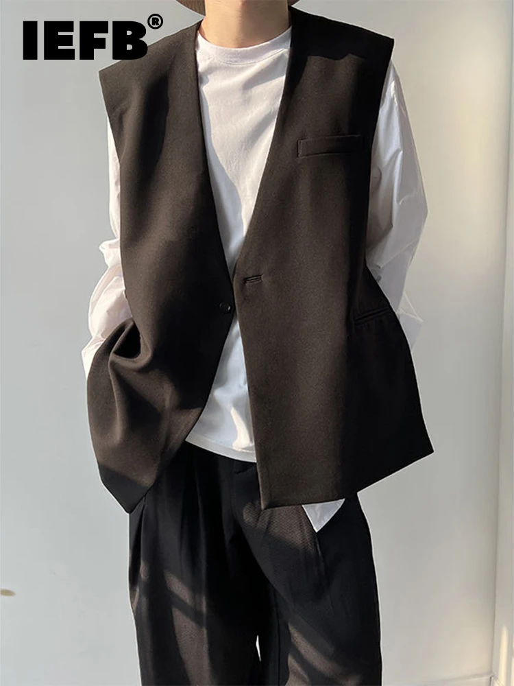 IEFB Men Vest Casual Design Shoulder 2022 New Autumn Japanese Fashion Solid Color Sleeveless Male Tops Temperament 9A5010
IEFB Men Vest Casual Design Shoulder 2022 New Autumn Japanese Fashion Solid Color Sleeveless Male Tops Temperament 9A5010