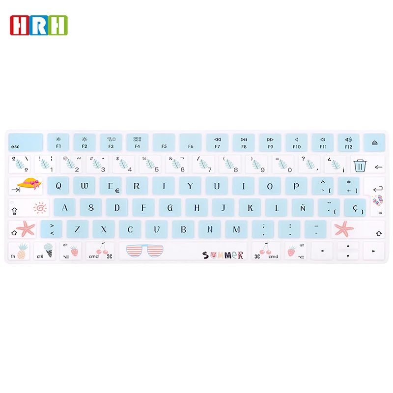 HRH Кожаная накладка для клавиатуры с испанским стильным дизайном для беспроводной клавиатуры Apple Magic Bluetooth MLA22LL/A (A1644, выпущенной в 2015 году) + EU