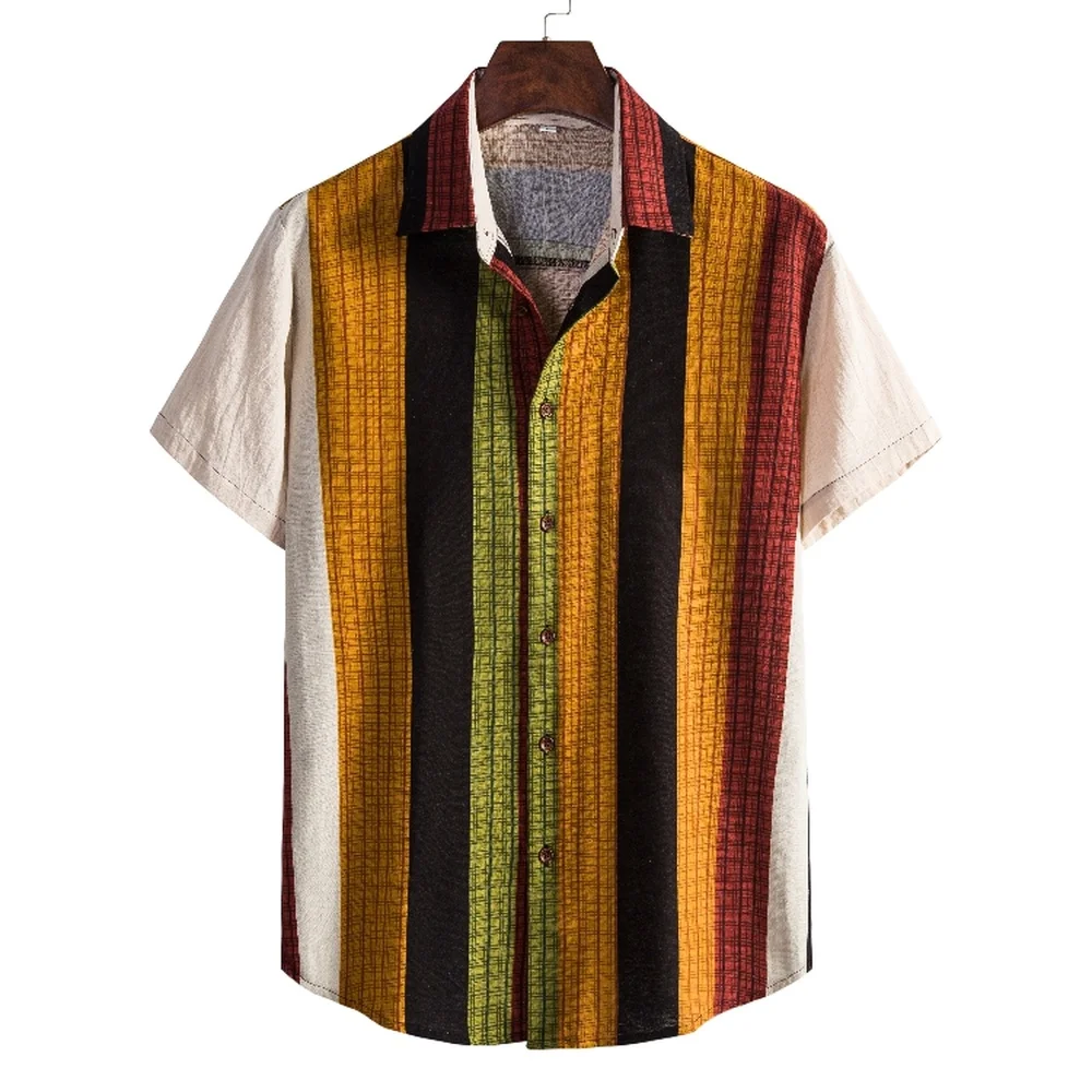 European Size 2022 Summer New Large Size 4xl 5xl Men's Short-sleeved Striped Beach Shirts Men's Hawaiian Shirt
European Size 2022 Summer New Large Size 4xl 5xl Men's Short-sleeved Striped Beach Shirts Men's Hawaiian Shirt