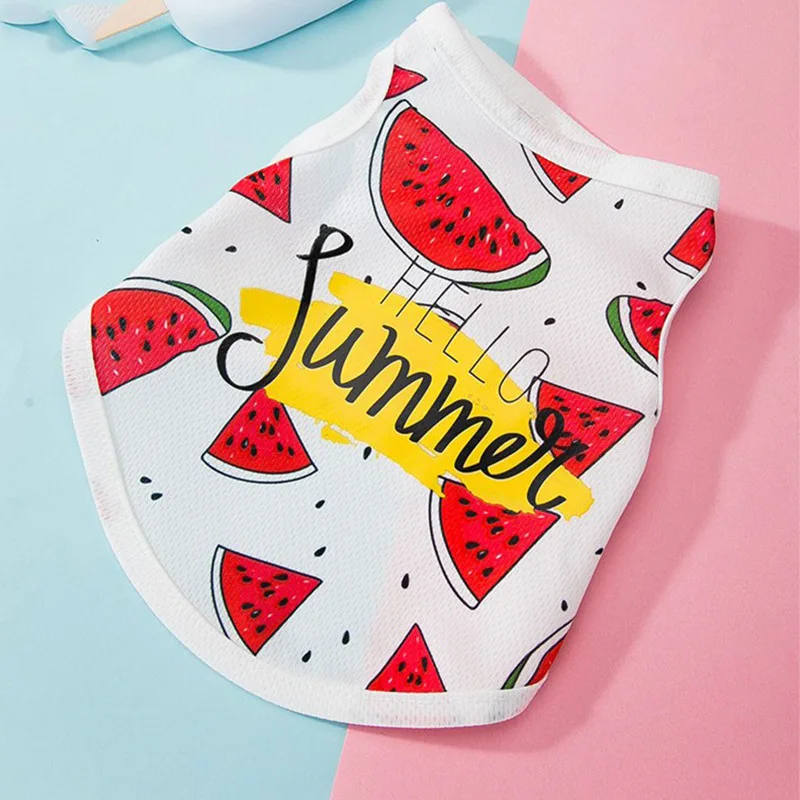 Spring Summer Pet Clothes Kitten Puppy Breathable Thin Vest Small and Medium-sized Dog Cute Print Puppy Clothes Chihuahua 
Spring Summer Pet Clothes Kitten Puppy Breathable Thin Vest Small and Medium-sized Dog Cute Print Puppy Clothes Chihuahua