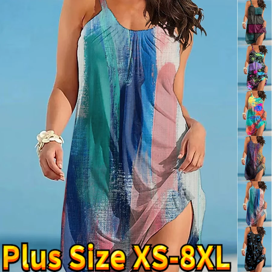 2023 Summer Daily Street Knee-length Skirt Round Neck Dress Sexy Slim Skirt Women's Vintage Sleeveless Skirt 3D Print Sundress
2023 Summer Daily Street Knee-length Skirt Round Neck Dress Sexy Slim Skirt Women's Vintage Sleeveless Skirt 3D Print Sundress