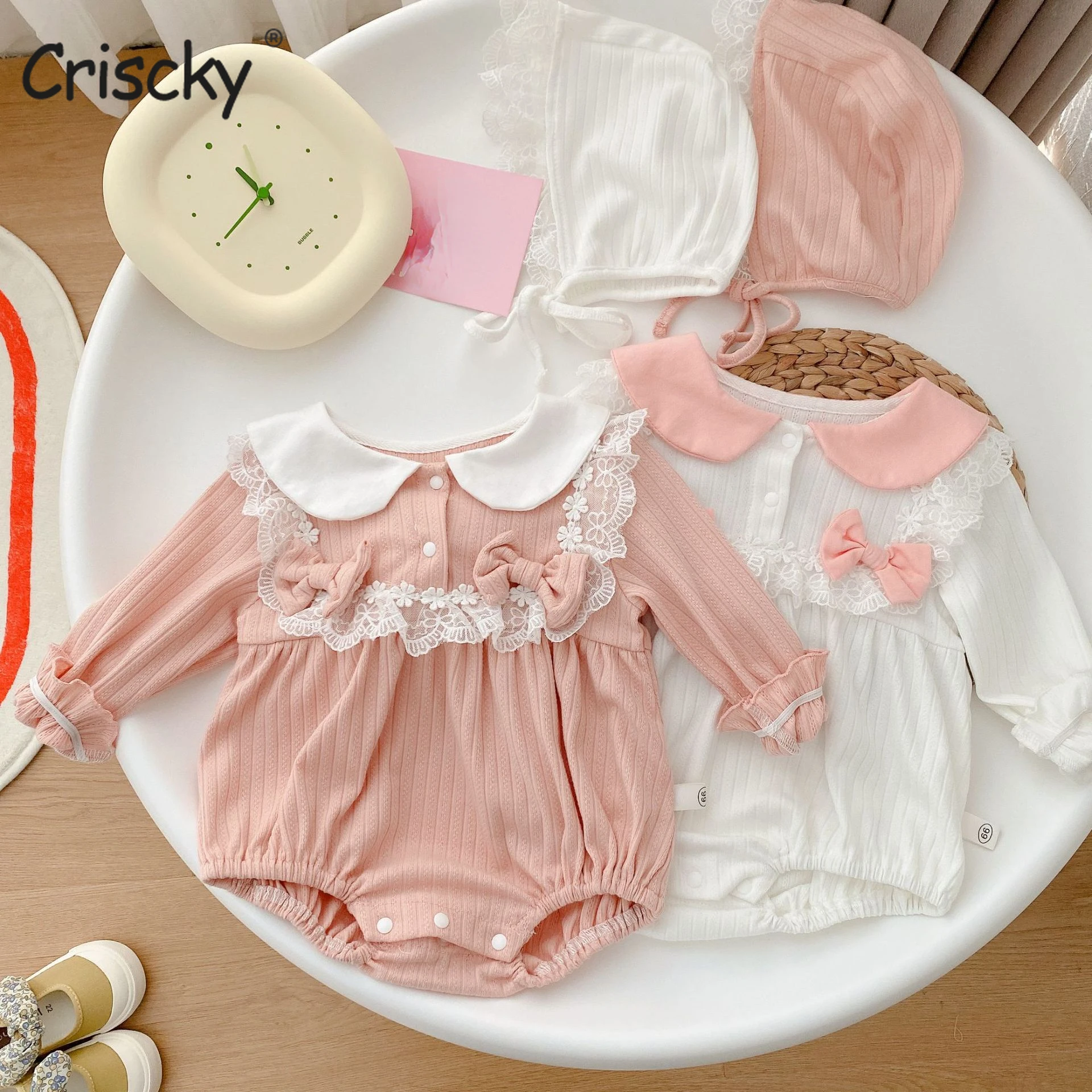 Criscky 2022 Autumn Newborn Baby Girl Bodysuits Long Sleeve Cotton Baby Clothes Bow Lace Fashion Cute Baby Rompers
Criscky 2022 Autumn Newborn Baby Girl Bodysuits Long Sleeve Cotton Baby Clothes Bow Lace Fashion Cute Baby Rompers