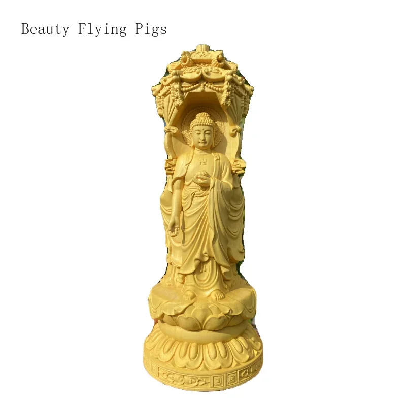 Chinese style creative boxwood carving, Western Three Saints decoration, home Buddhist temple offering Guanyin handicrafts
Chinese style creative boxwood carving, Western Three Saints decoration, home Buddhist temple offering Guanyin handicrafts