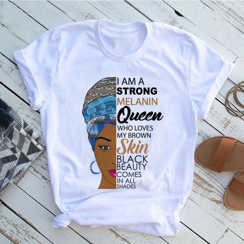 I Am A Strong Melanin Queen T-shirt Ladies Clothes African Black Girl History Month Female Tshirt Melanin T Shirt Woman Harajuku
I Am A Strong Melanin Queen T-shirt Ladies Clothes African Black Girl History Month Female Tshirt Melanin T Shirt Woman Harajuku
