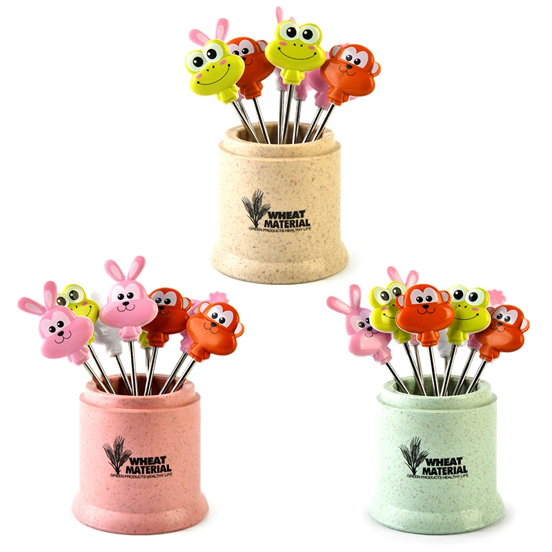 8Pcs Wheat Mini Fruit Fork Set Stainless Steel Cartoon Animal Sign Snack Cake Dessert Food Fruit Fork Accessory Kids Party Decor
8Pcs Wheat Mini Fruit Fork Set Stainless Steel Cartoon Animal Sign Snack Cake Dessert Food Fruit Fork Accessory Kids Party Decor