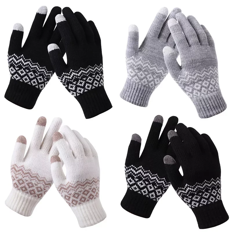 Winter Touch Screen Gloves Thicken Warm Knitted Stretch Gloves Imitation Wool Full Finger Outdoor Driving Skiing Gloves
Winter Touch Screen Gloves Thicken Warm Knitted Stretch Gloves Imitation Wool Full Finger Outdoor Driving Skiing Gloves