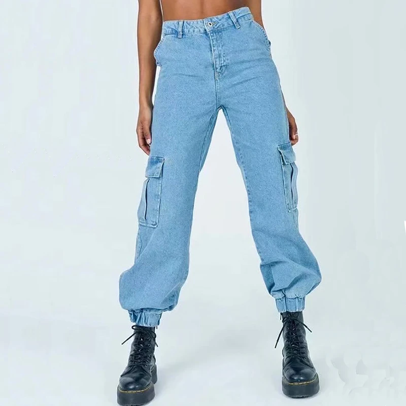 Женский джинсовый комбинезон, свободный эластичный комбинезон с завязкой на щиколотке, Модные шаровары с большими карманами и высокой тали...
Женский джинсовый комбинезон, свободный эластичный комбинезон с завязкой на щиколотке, Модные шаровары с большими карманами и высокой тали...