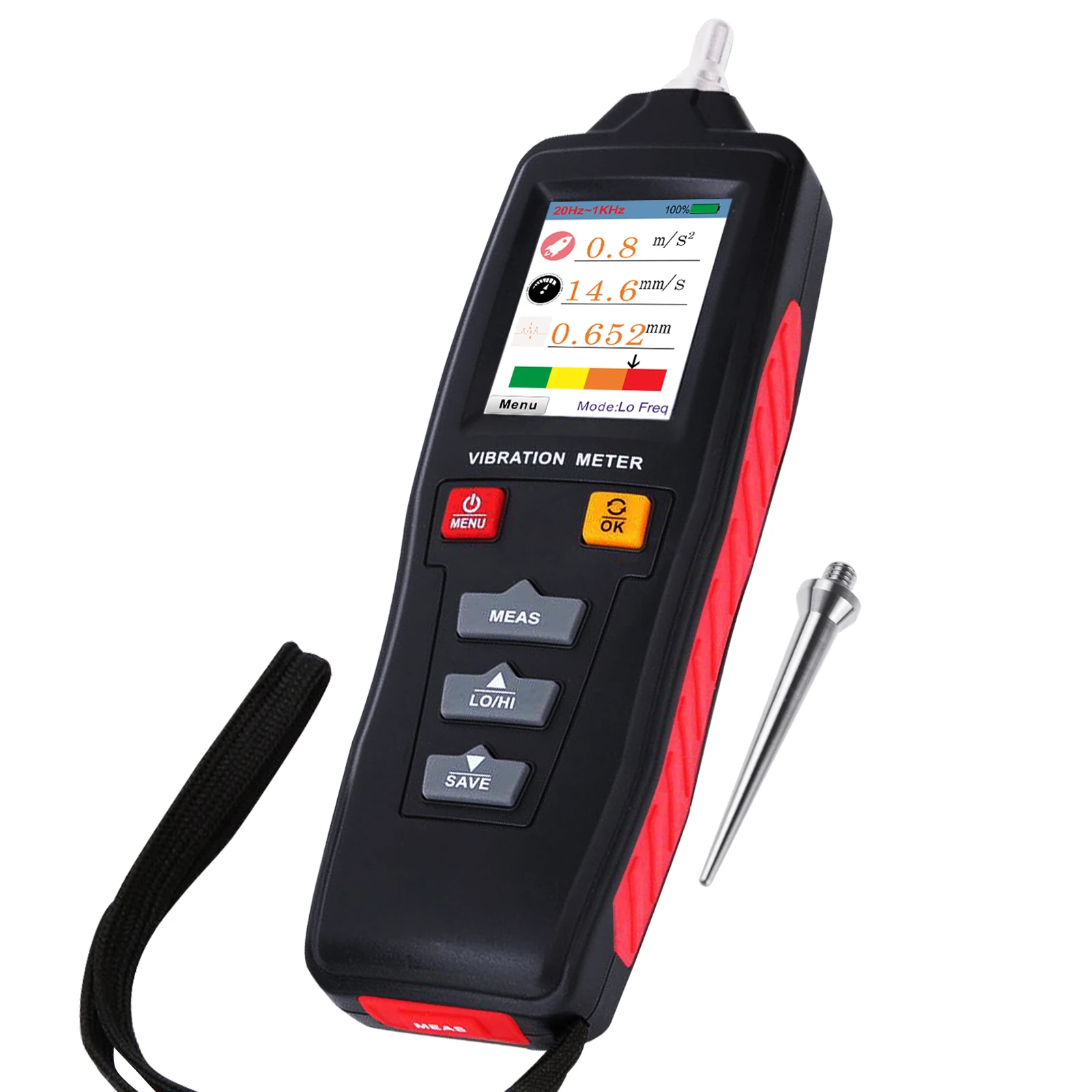 VBT-281 Vibration Analyzer Acceleration / Velo city / Displacement Meter Symmetrical Shape w/ Short or Long Probe
VBT-281 Vibration Analyzer Acceleration / Velo city / Displacement Meter Symmetrical Shape w/ Short or Long Probe
