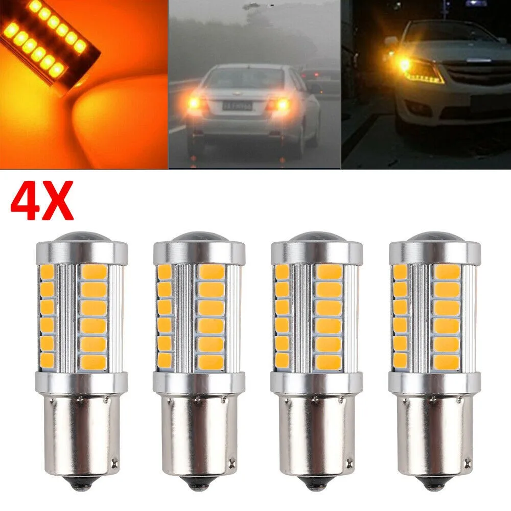 4pcs Car LED BAU15S 1156PY PY21W LED 33SMD Yellow Rear Indicator Turn Signal Lights Bulb Lamp 12V Auto Styling Tail Lights
4pcs Car LED BAU15S 1156PY PY21W LED 33SMD Yellow Rear Indicator Turn Signal Lights Bulb Lamp 12V Auto Styling Tail Lights