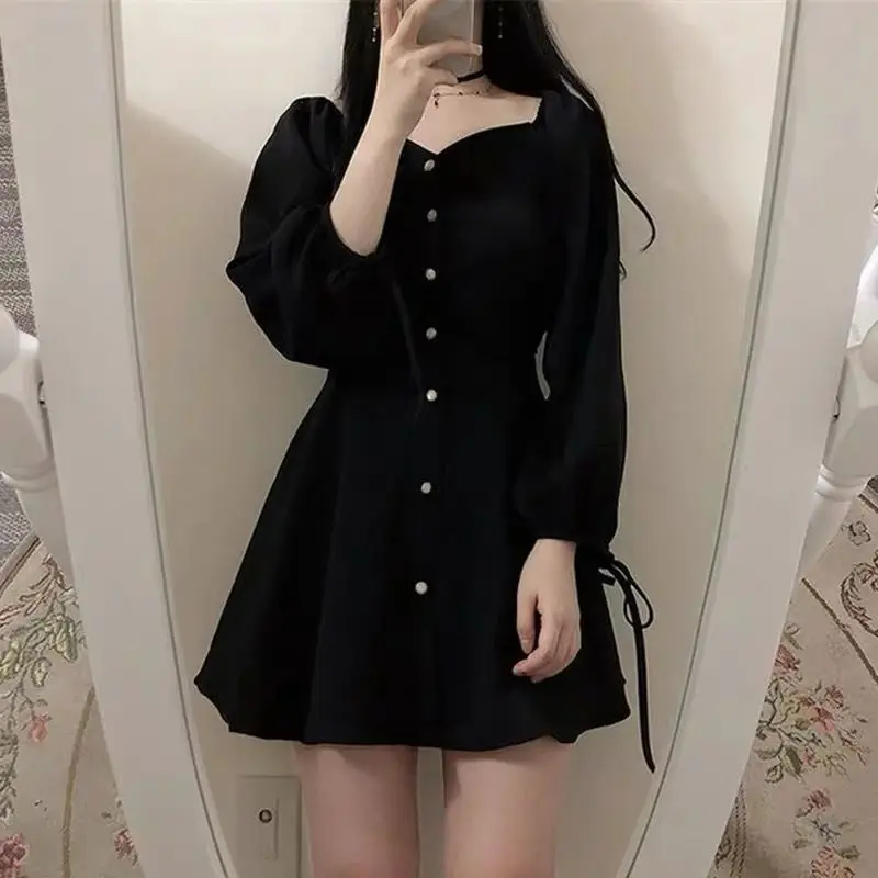 Plus Size Temperament Light Familiar Style Square Collar Dress Women's Fat Sister Waist Slim Hepburn Style Little Black Dress
Plus Size Temperament Light Familiar Style Square Collar Dress Women's Fat Sister Waist Slim Hepburn Style Little Black Dress