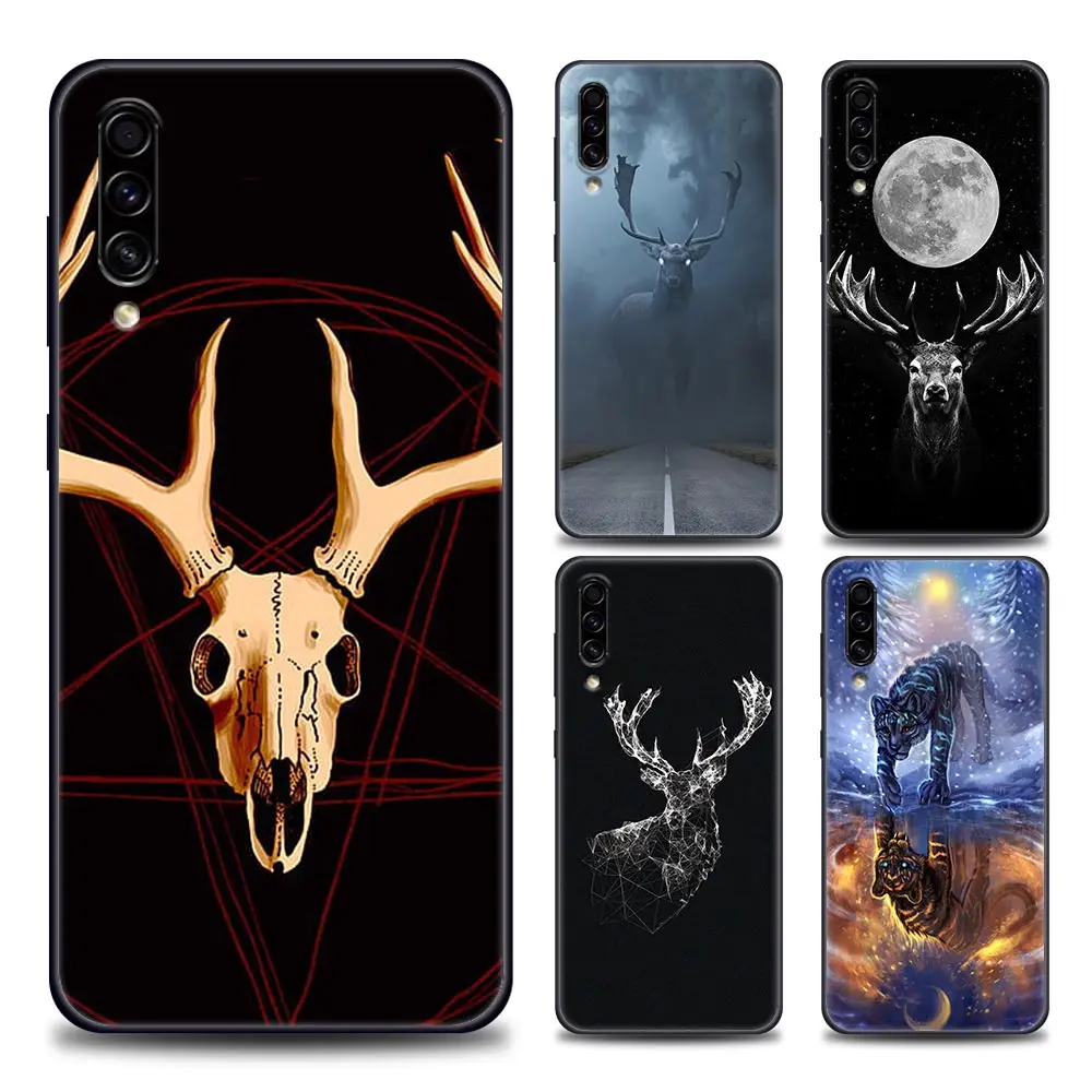 

Phone Case for Samsung A10 A20 A30 A30s A40 A50 A60 A70 A80 A90 5G A7 A8 2018 Soft Silicon CoverCool Dragon Deer Animals Painted