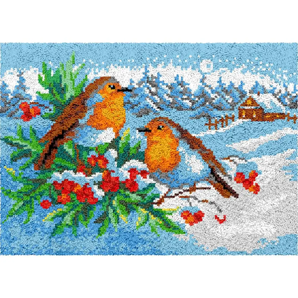 Latch hook rug kits with printed pattern do it yourself Knot set Carpet embroidery set Crochet strings rugs Tapestry kit Hobby 
Latch hook rug kits with printed pattern do it yourself Knot set Carpet embroidery set Crochet strings rugs Tapestry kit Hobby