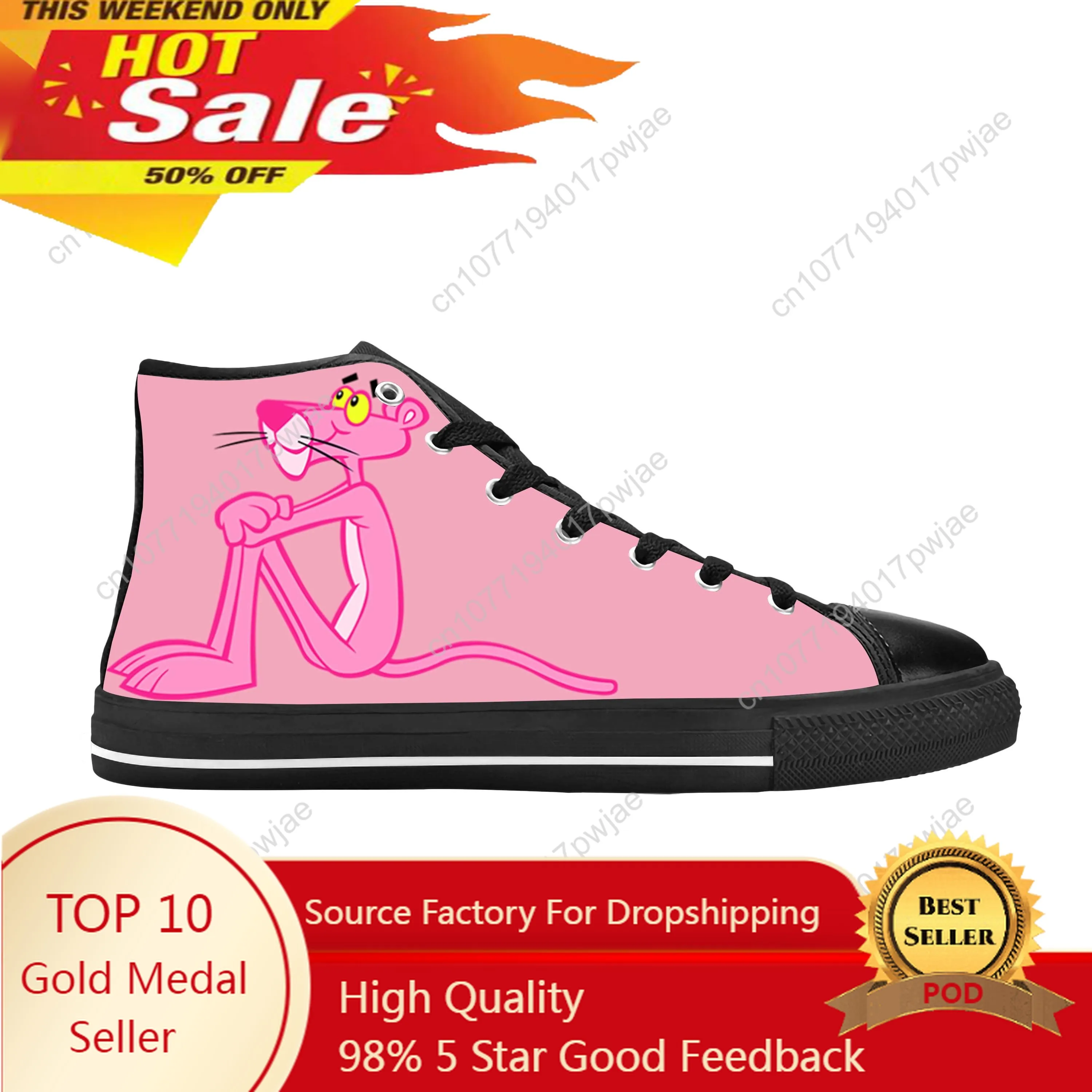 Panther Leopard Anime Cartoon Manga Comic Pink Casual Cloth Shoes High Top Comfortable Breathable 3D Print Men Women Sneakers
Panther Leopard Anime Cartoon Manga Comic Pink Casual Cloth Shoes High Top Comfortable Breathable 3D Print Men Women Sneakers