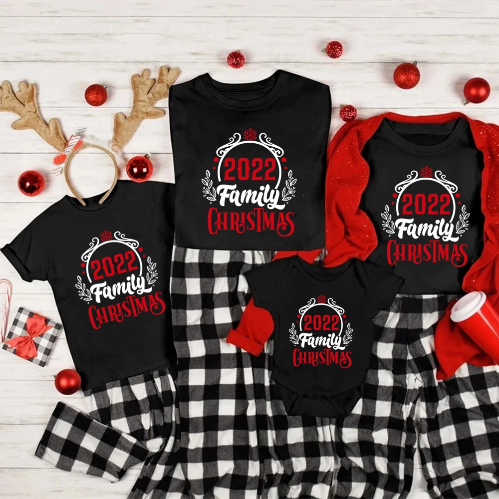 2022 Family Christmas Shirts Cotton Family Matching Outfits Dad Mom Kids Tshirts Baby Rompers Matching Tops Xmas Clothes Gift
2022 Family Christmas Shirts Cotton Family Matching Outfits Dad Mom Kids Tshirts Baby Rompers Matching Tops Xmas Clothes Gift