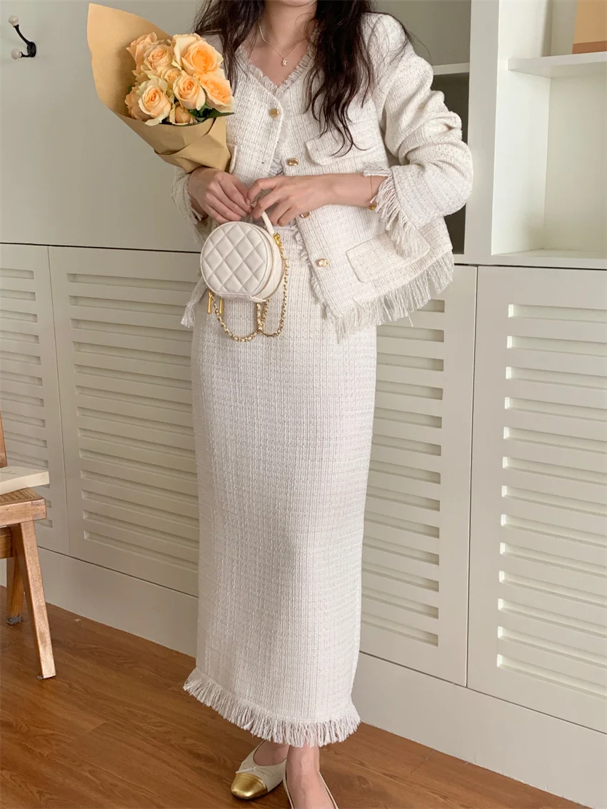 Alien Kitty 2022 Office Lady Tassel Coats Women Two Pieces Sets New Slim Bodycon Long Skirts Autumn Elegant Work Wear Suits
Alien Kitty 2022 Office Lady Tassel Coats Women Two Pieces Sets New Slim Bodycon Long Skirts Autumn Elegant Work Wear Suits