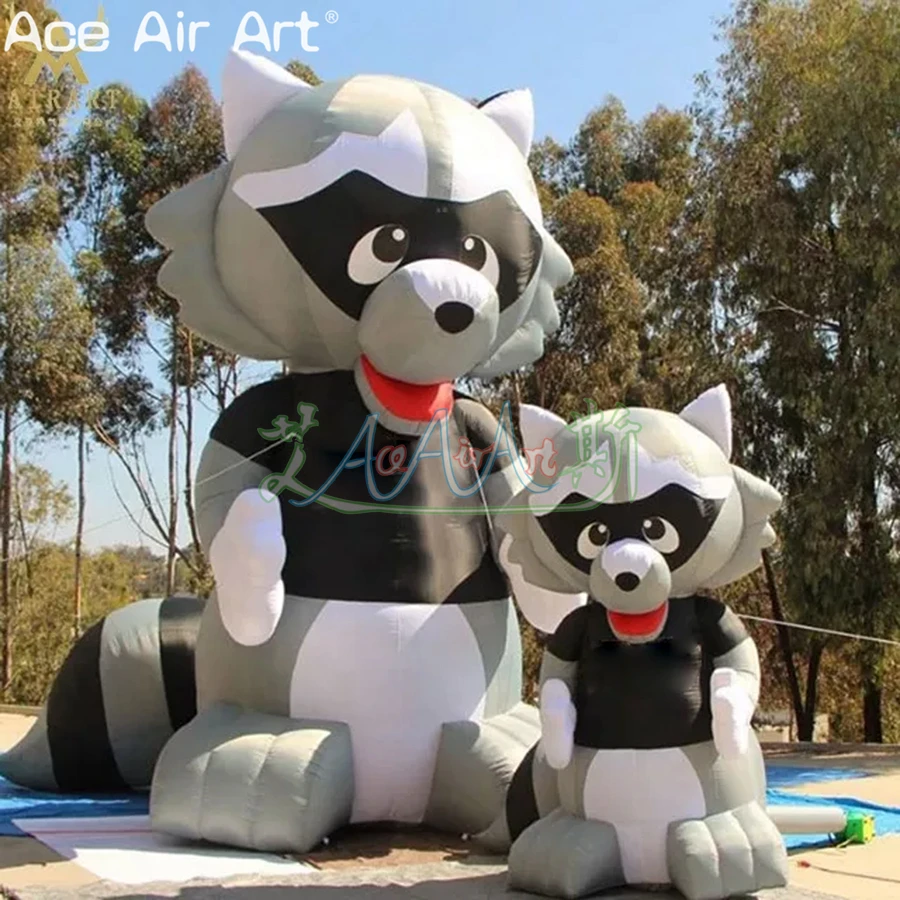 

Door to Door 6m H Giant Inflatable Wolf Family Model Animal Replica with Free Fan for Exhibition or Advertising
