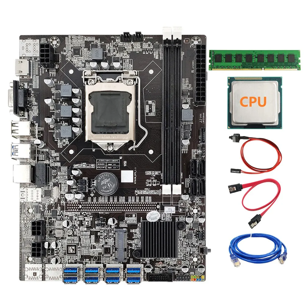 Материнская плата B75 ETH 8XPCIE к USB LGA1155 + DDR3 4 Гб 1333 МГц + кабель SATA + сетевой кабель RJ45 + кабель переключения BTC Miner
Материнская плата B75 ETH 8XPCIE к USB LGA1155 + DDR3 4 Гб 1333 МГц + кабель SATA + сетевой кабель RJ45 + кабель переключения BTC Miner