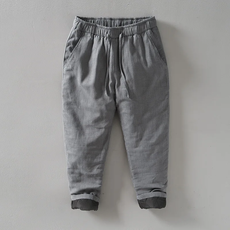 Cotton Linen Men Comfortable Thicken Pants Winter Cozy Fashion Elastic Waist Retro Loose Casual Warm Fleece Ramie Padded Trouser
Cotton Linen Men Comfortable Thicken Pants Winter Cozy Fashion Elastic Waist Retro Loose Casual Warm Fleece Ramie Padded Trouser