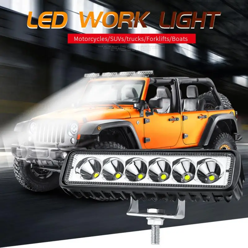 

Car Light Assembly Led Fog Lights Off Road 18W Spot Beam Led Light Bar For Trucks ATV SUV DRL LED Spotlight Work Light Bar