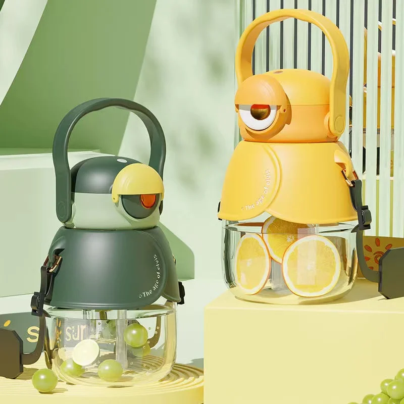 Portable Cute Girls Water Bottle Big-eyed Straw Big Belly Cup 1000ml Sports Bottle for Water Jug Children Kettle with Strap
Portable Cute Girls Water Bottle Big-eyed Straw Big Belly Cup 1000ml Sports Bottle for Water Jug Children Kettle with Strap