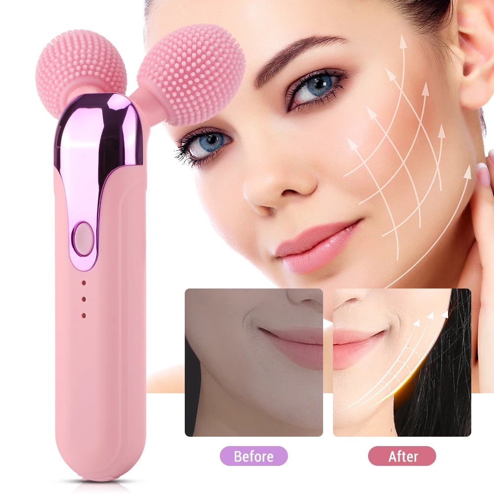 

Electric Massager for Face 3D Roller Facial Lifting Cleansing V-face Moisturizer Essence Absorption Instrument Skin Care Device