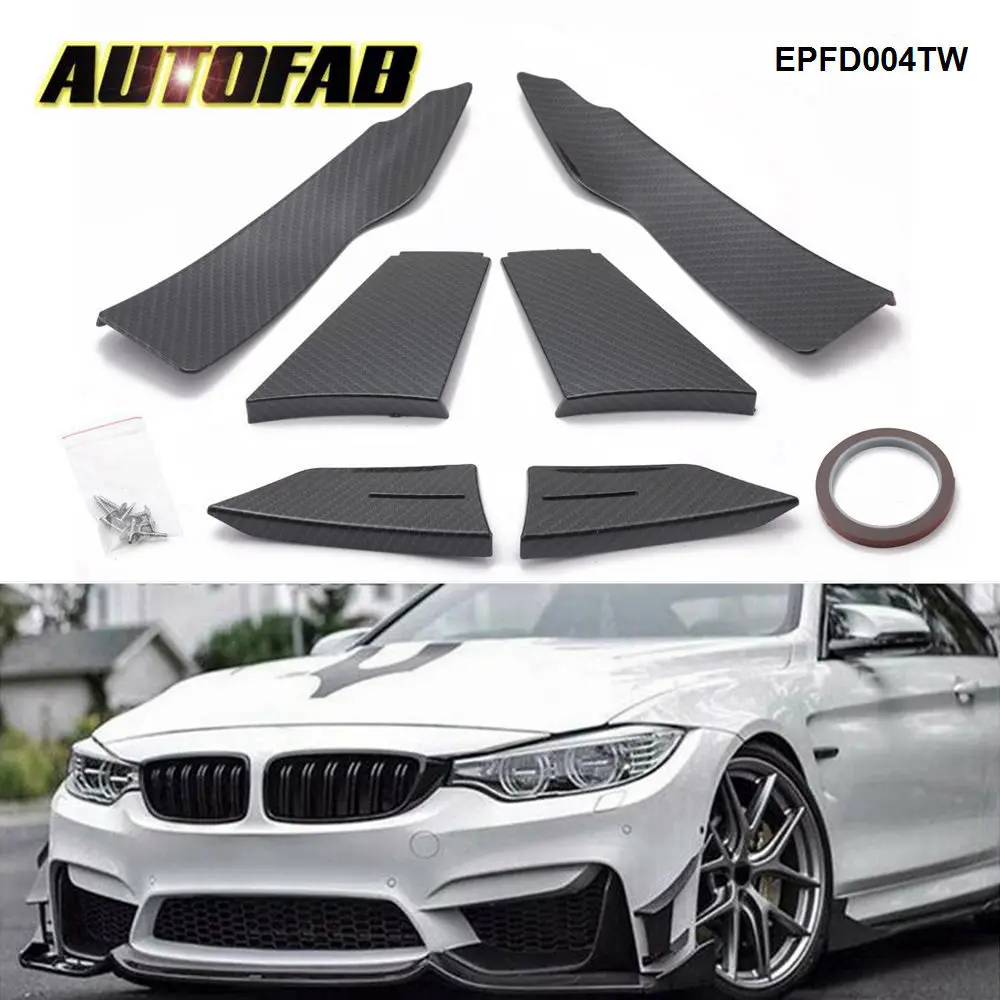 AUTOFAB Universal Car Carbon Fiber ABS Front Lip Splitter Fins Body Spoiler For BMW 3-Series F80 M3 15-19 EPFD004TW
AUTOFAB Universal Car Carbon Fiber ABS Front Lip Splitter Fins Body Spoiler For BMW 3-Series F80 M3 15-19 EPFD004TW