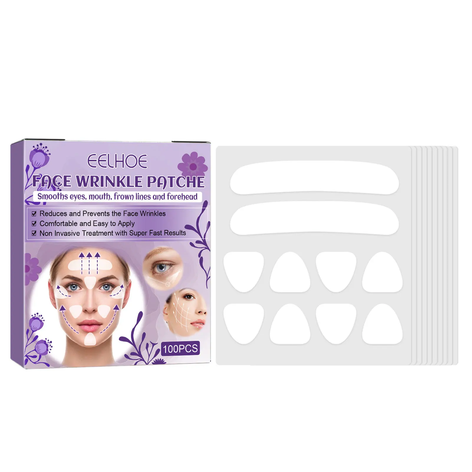 Face & Forehead Wrinkle Patches Smooth Eye Mouth and Forehead Skin for Smooth Facial Muscles
Face & Forehead Wrinkle Patches Smooth Eye Mouth and Forehead Skin for Smooth Facial Muscles