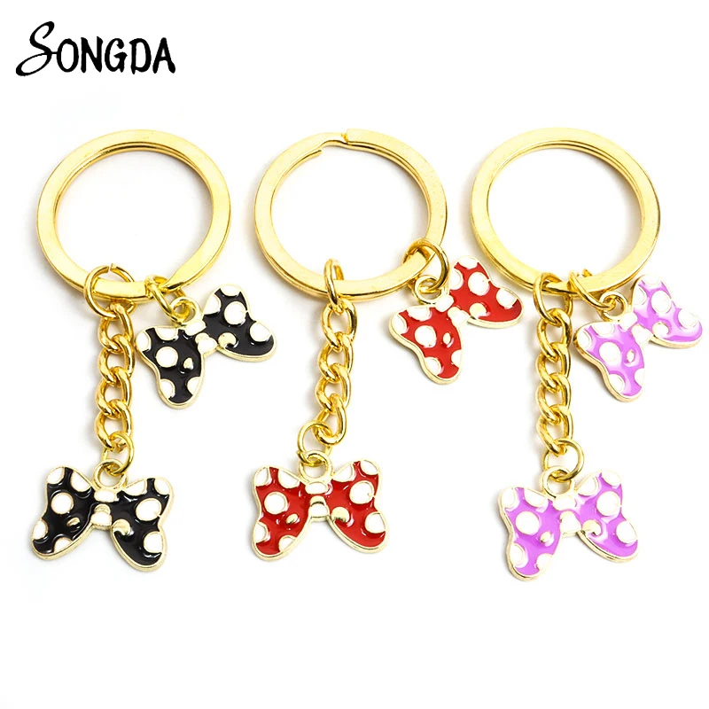 Enamel Polka Dot Bow Tie Key Chains Pendant Holder Metal Charms Keychains Keyrings for Bag Key Backpack Handmade Jewelry Gifts
Enamel Polka Dot Bow Tie Key Chains Pendant Holder Metal Charms Keychains Keyrings for Bag Key Backpack Handmade Jewelry Gifts