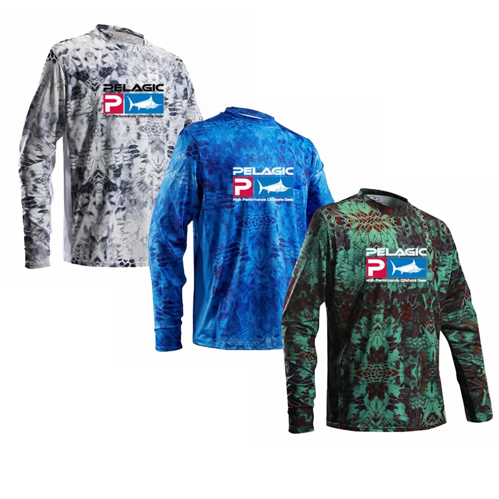 

Одежда для рыбалки PELAGIC, уличные толстовки, рубашки с длинным рукавом UPF 50 +, летняя футболка с УФ-защитой, дышащий Топ, Camiseta De Pesca