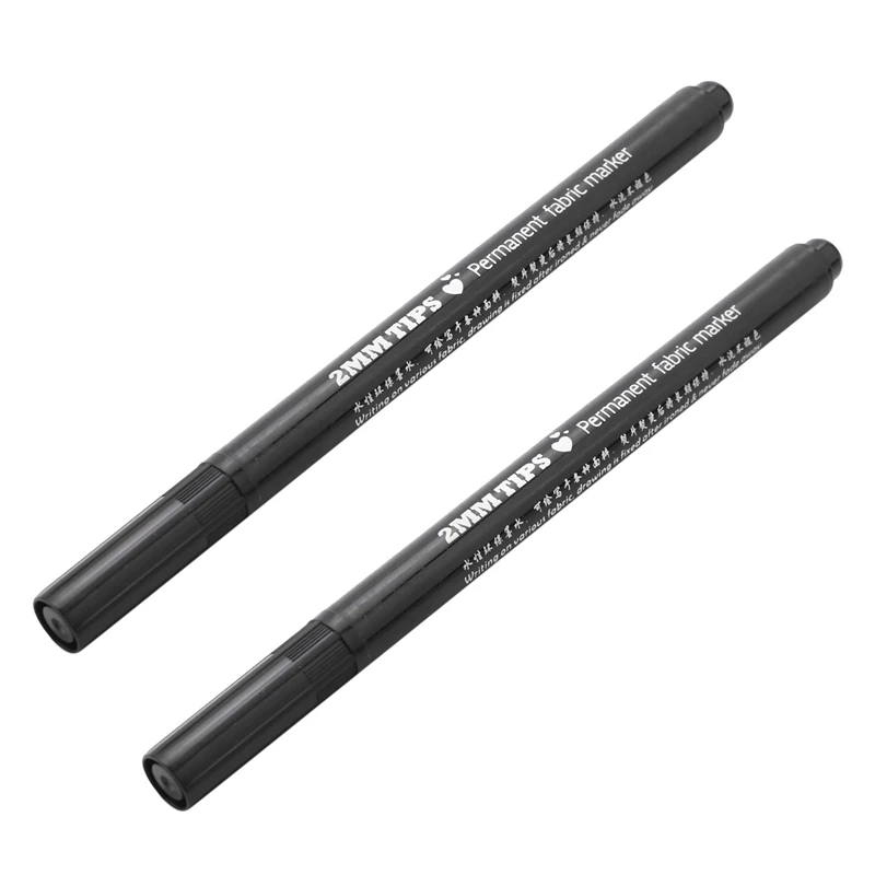 2 X Fabric Marker Pens Permanent Colors For DIY Textile Clothes T-Shirt Shoes Black
2 X Fabric Marker Pens Permanent Colors For DIY Textile Clothes T-Shirt Shoes Black
