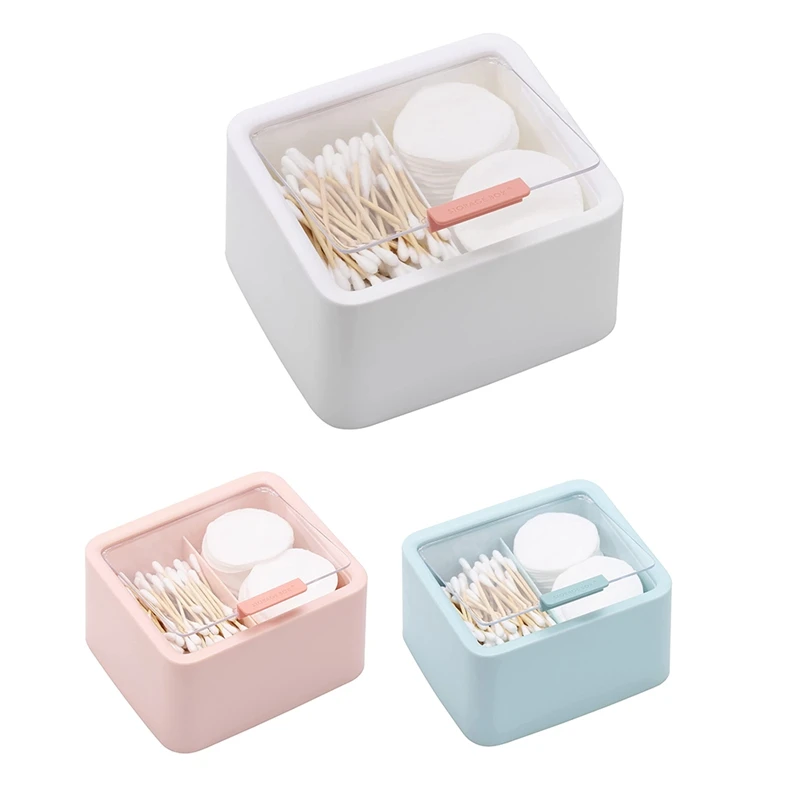 Large Holder-2 Compartments Independent Cotton Swab Dispenser Bathroom Storage Tank With Hinged Lid
Large Holder-2 Compartments Independent Cotton Swab Dispenser Bathroom Storage Tank With Hinged Lid