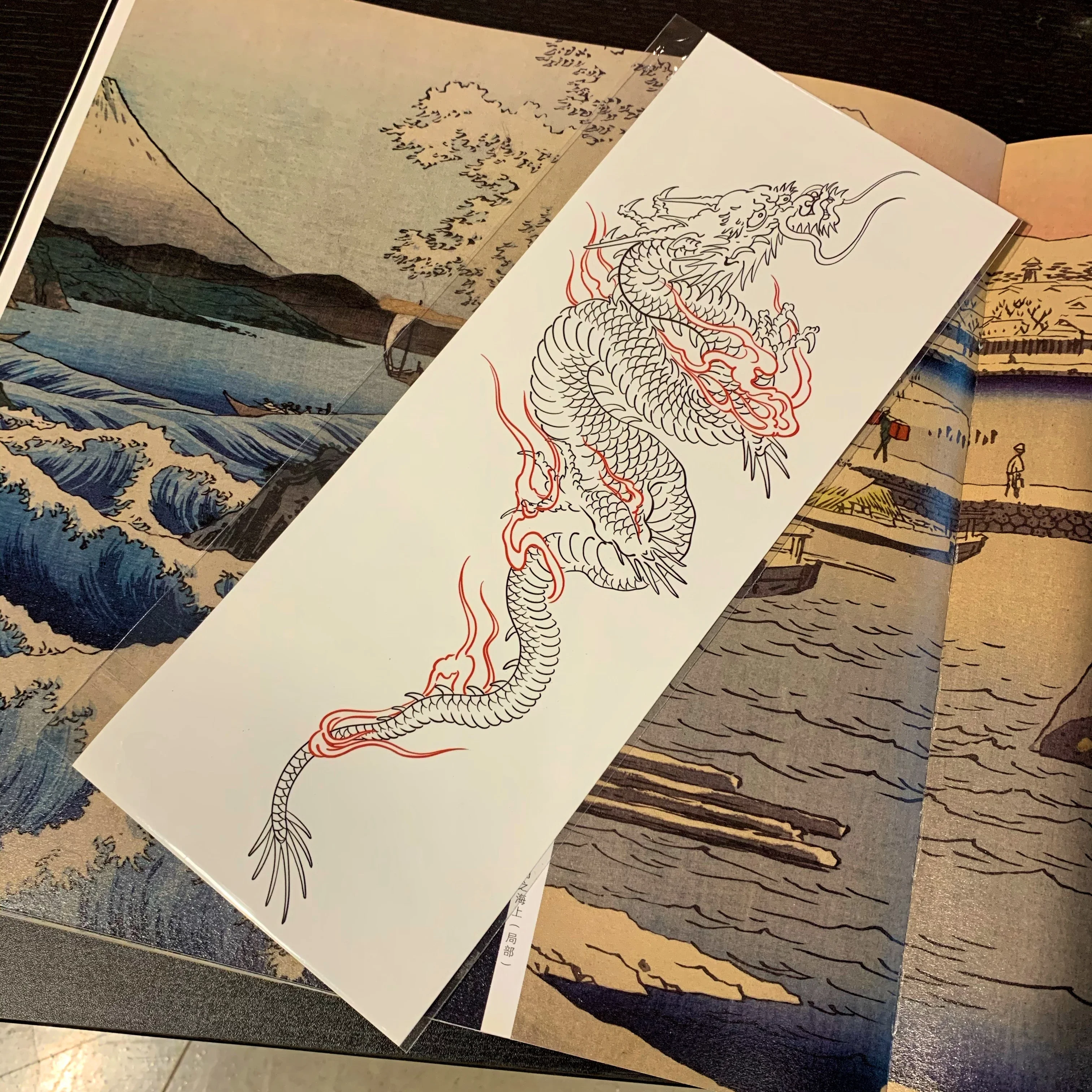 

Водостойкая Временная тату-наклейка Sdotter, двойной цвет, китайский дракон, руки, ноги, водонепроницаемый боди-арт, искусственная татуировка д...