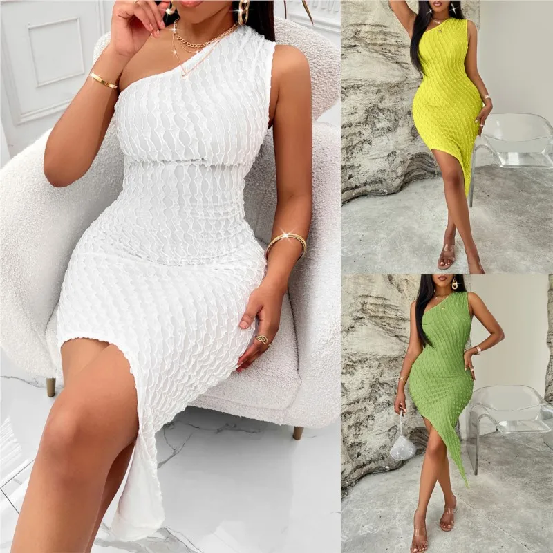 Summer Dress 2023 For Women Ladies Sexy Leisure New Inclined Led Pure Color Slim One Solid Polyester Elegant Long Vintage
Summer Dress 2023 For Women Ladies Sexy Leisure New Inclined Led Pure Color Slim One Solid Polyester Elegant Long Vintage