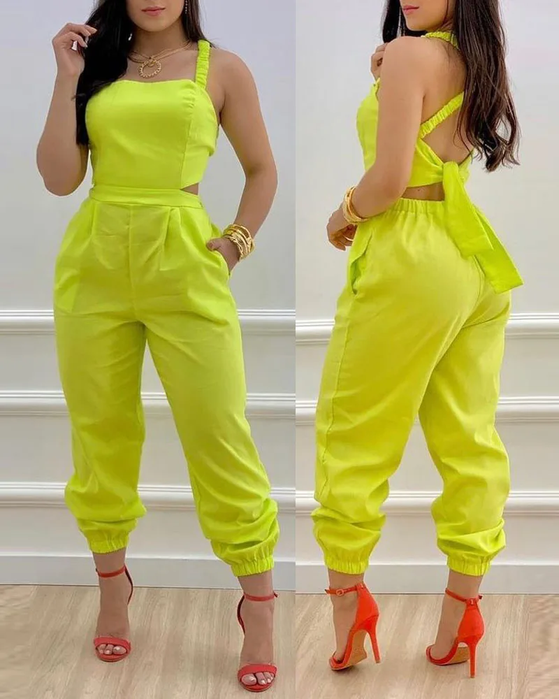 Chicme Women Criss Cross Tied Detail Sexy Backless Jumpsuit 2022 Fashion Daily Casual Thick Strap Square Neck Jumpsuit Outfits O
Chicme Women Criss Cross Tied Detail Sexy Backless Jumpsuit 2022 Fashion Daily Casual Thick Strap Square Neck Jumpsuit Outfits O