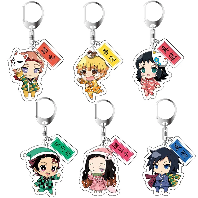 

Брелок для ключей с аниме «рассекающий демонов», милый брелок для ключей от Kimetsu No Yaiba, Tanjirou, Nezuko, Agatsuma, Zenitsu, Rengoku, Kyoujurou