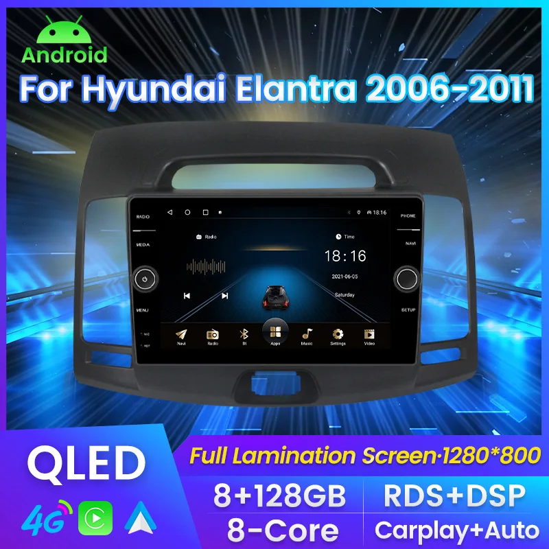 Stereo Head Unit 4G Lte WiFi DSP 2din Android 11Car Radio Multimedia Video Player Navigation GPS For Hyundai Elantra 2006-2011
Stereo Head Unit 4G Lte WiFi DSP 2din Android 11Car Radio Multimedia Video Player Navigation GPS For Hyundai Elantra 2006-2011
