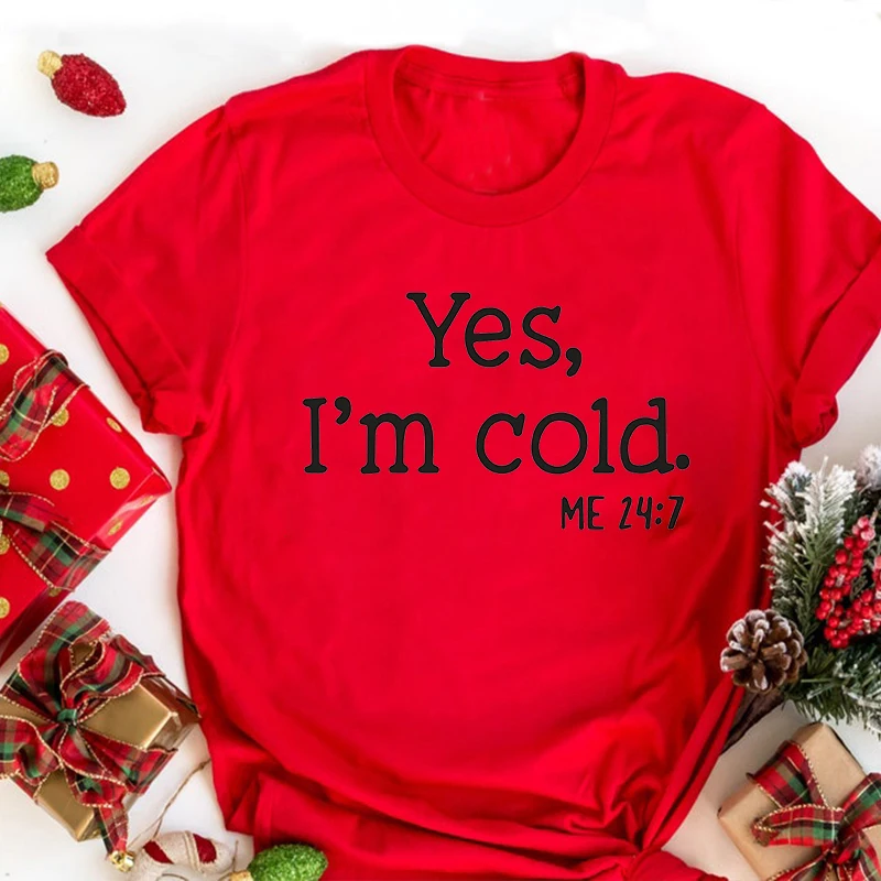 Yes I'm Cold Tshirt Funny Christmas Shirt Winter Tops Casual I'm Cold Women Clothes Aesthetic Christmas Vintage Clothes L
Yes I'm Cold Tshirt Funny Christmas Shirt Winter Tops Casual I'm Cold Women Clothes Aesthetic Christmas Vintage Clothes L