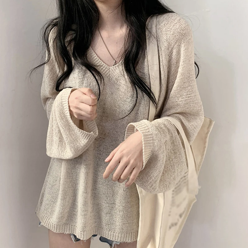 Women's Sweater Korean Version Solid Colour Loose Casual Long Sleeves T-shirts
Women's Sweater Korean Version Solid Colour Loose Casual Long Sleeves T-shirts