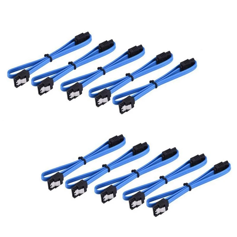 

10 Pieces Of Sata3.0 Solid State Drive Serial Port Data Cable With Lock Sata Cable 3.0 Data Cable Series 6Gb/S 40Cm