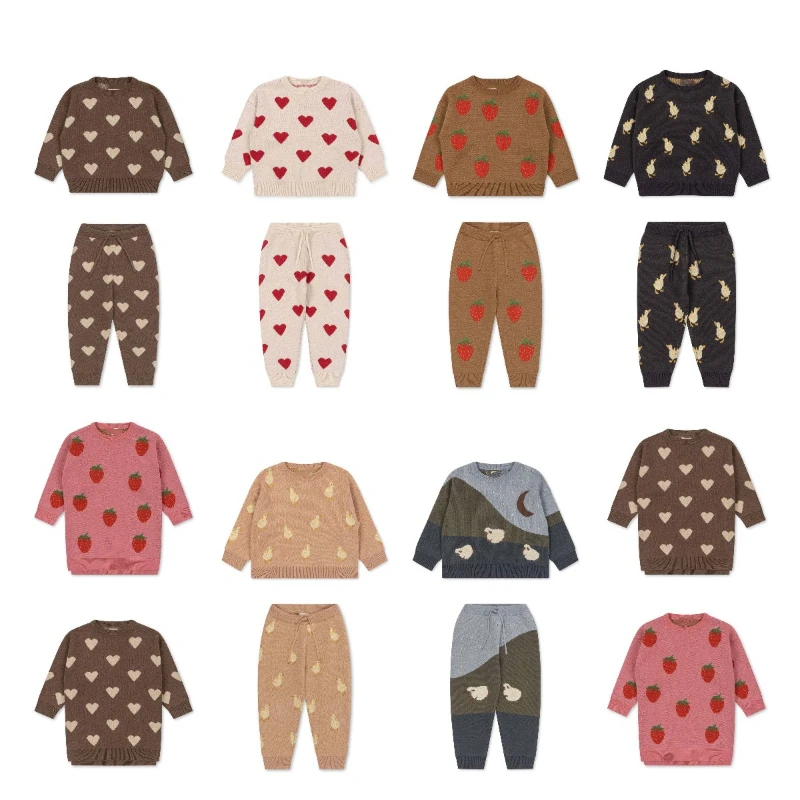 In Stock Children Sweater Autumn/Winter 22 KS Knitted Sweater Pant Set Boy Girl Casual Thermal Printed Sweater
In Stock Children Sweater Autumn/Winter 22 KS Knitted Sweater Pant Set Boy Girl Casual Thermal Printed Sweater