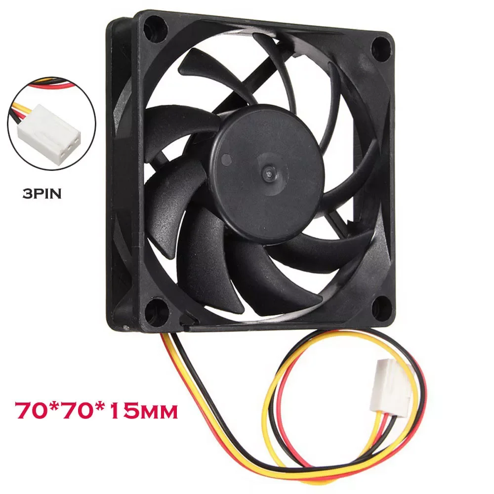 x 70MM x 15MM Fans 12V Computer/PC/CPU Silent Cooling Case Fan 3pin CPU Cooling Fans Accessories Drop Shipping 15 
x 70MM x 15MM Fans 12V Computer/PC/CPU Silent Cooling Case Fan 3pin CPU Cooling Fans Accessories Drop Shipping 15