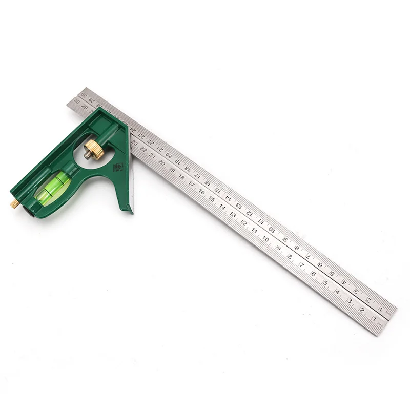 12 inch Adjustable Combination Square Angle Ruler steel 45/90 Degree Gauge Measuring Tool With Bubble Level for woodworking tool
12 inch Adjustable Combination Square Angle Ruler steel 45/90 Degree Gauge Measuring Tool With Bubble Level for woodworking tool