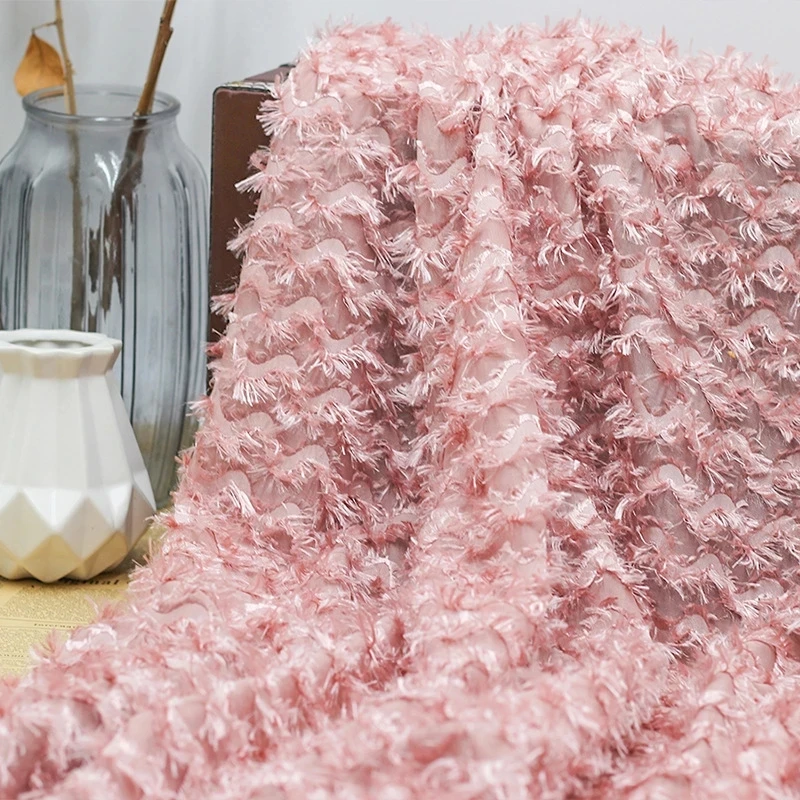 Wavy Fringed Bright Silk Cut Flower Striped Chiffon Fabric For Spring And Summer Clothing Top Dress Fashion Fabric,By The Meter 
Wavy Fringed Bright Silk Cut Flower Striped Chiffon Fabric For Spring And Summer Clothing Top Dress Fashion Fabric,By The Meter