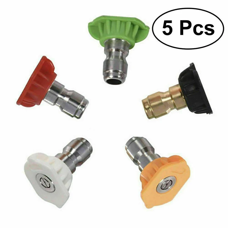 5 pcs High Pressure Washer Sprayer Nozzle Tip 1/4" Quick Connector Car Washing Nozzles Metal Jet Lance Nozzle Car Accessories
5 pcs High Pressure Washer Sprayer Nozzle Tip 1/4" Quick Connector Car Washing Nozzles Metal Jet Lance Nozzle Car Accessories