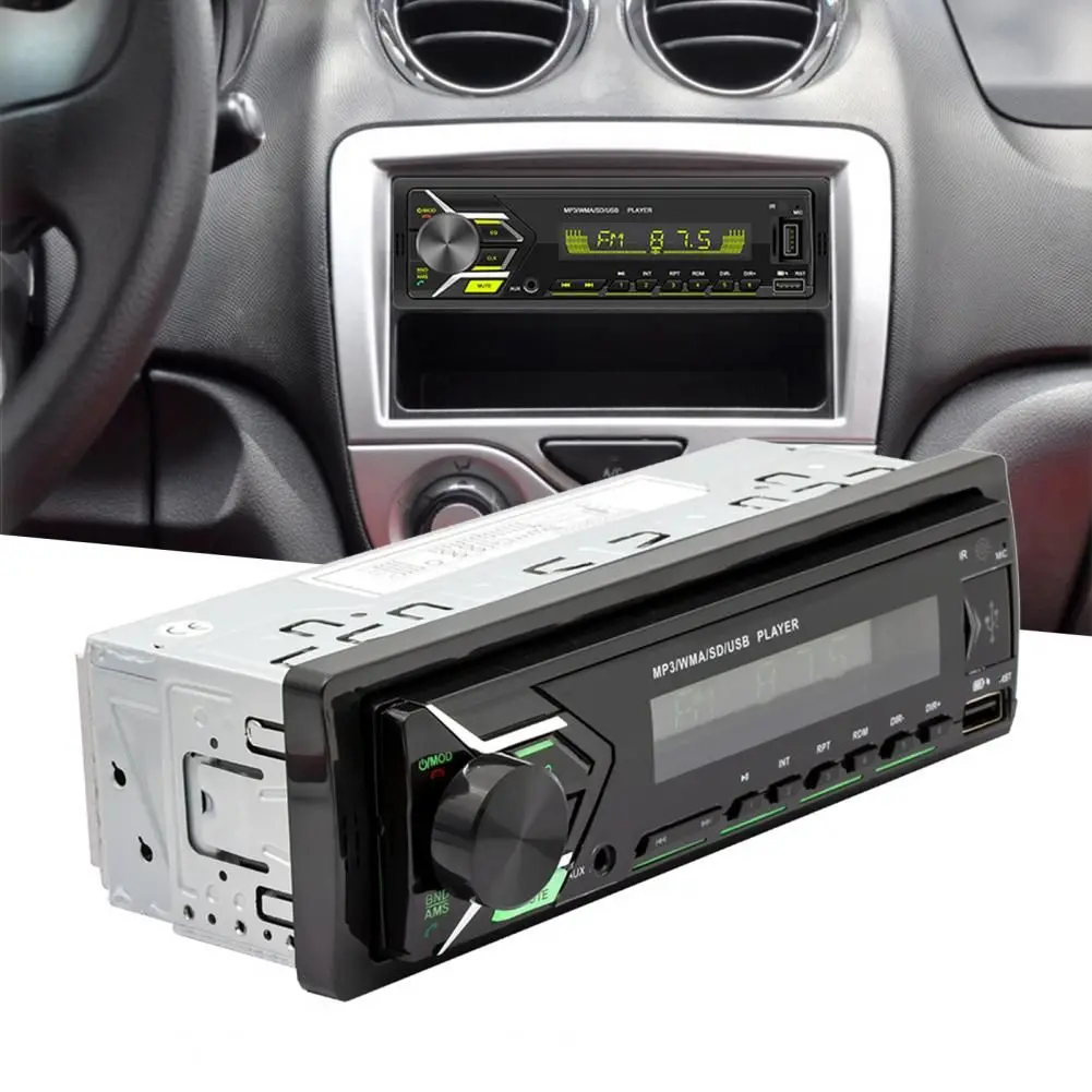 

Автомобильный радиоприемник Bluetooth, автомагнитола, автомобильный стерео радиоприемник FM Aux вход, Мультимедийный MP3-плеер с поддержкой SUSB/TF-карты/Aux-in-dash 1 Din