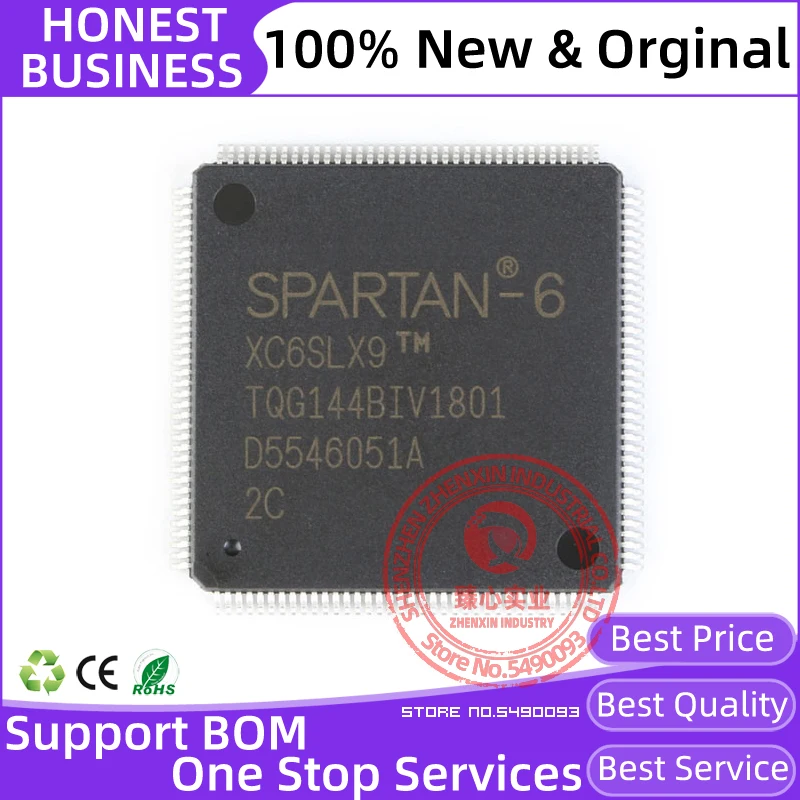 XC6SLX9-2TQG144C New original XC6SLX9 LQFP-144 I/O 102 FPGA Field Programmable Gate Array
XC6SLX9-2TQG144C New original XC6SLX9 LQFP-144 I/O 102 FPGA Field Programmable Gate Array