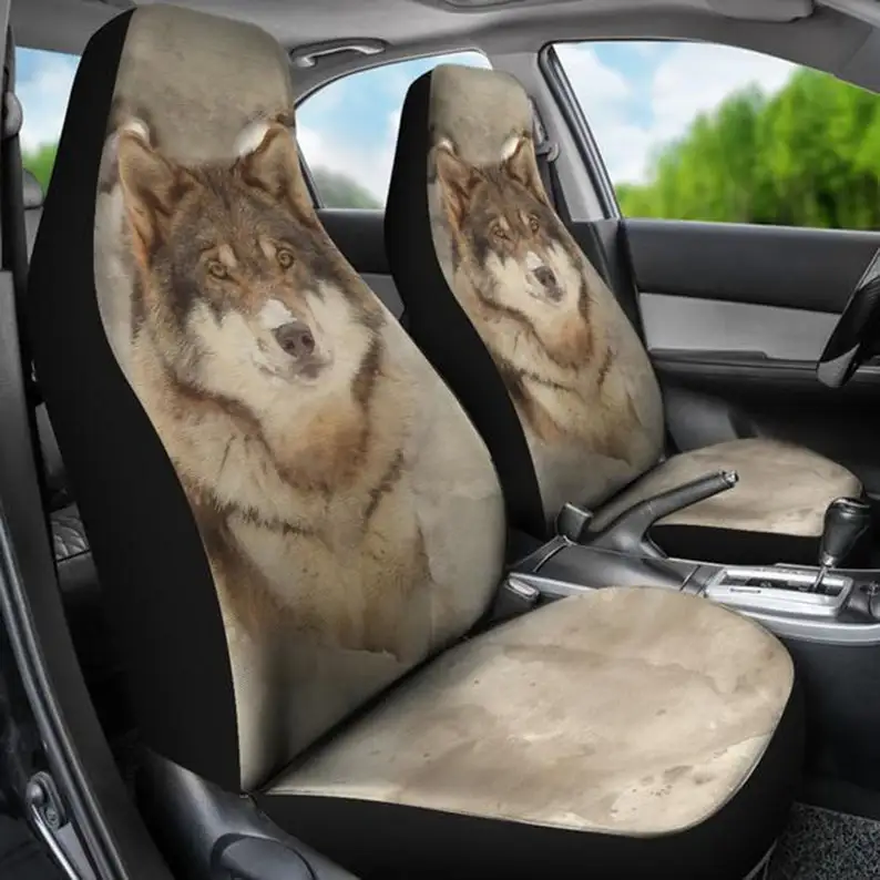 

Wolf Car Seat Covers. These Front Seat Covers Are A Great Gift For Yourself Or Any Wolf Lover.