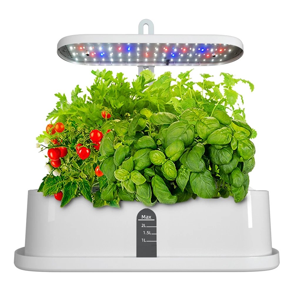Smart Hydroponics Growing System Automatic Timing with LED Grow Light Height Adjustable Garden Herb Planter
Smart Hydroponics Growing System Automatic Timing with LED Grow Light Height Adjustable Garden Herb Planter