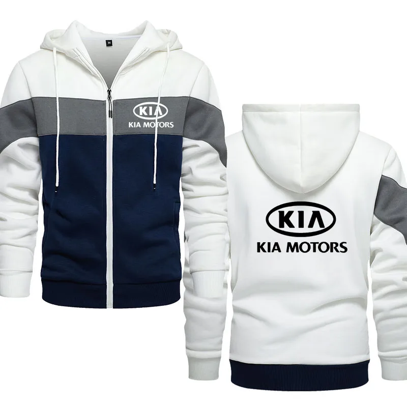 New Kia Logo Spring Autumn Mens Hoodies Classic Fashion Male Casual Long Sleeve Stitching contrast color trendy Zipper Jacket
New Kia Logo Spring Autumn Mens Hoodies Classic Fashion Male Casual Long Sleeve Stitching contrast color trendy Zipper Jacket