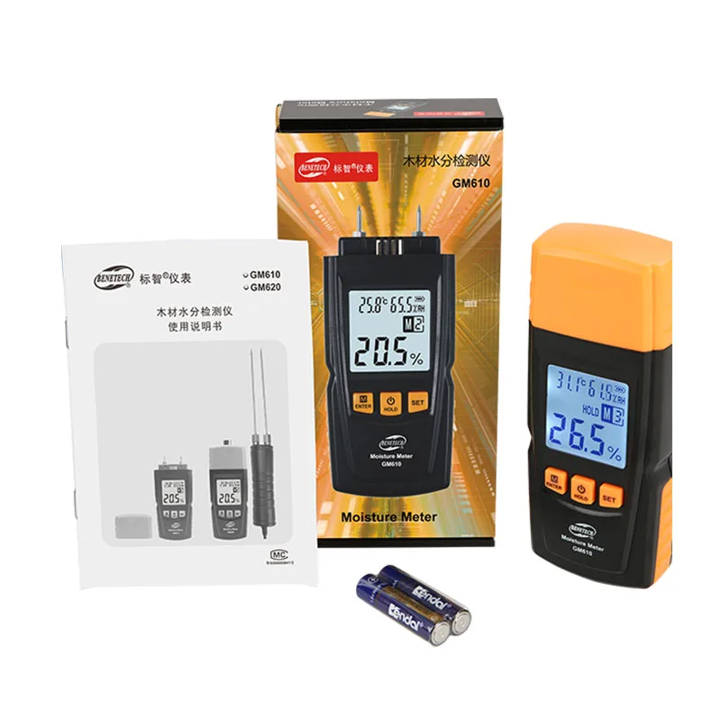 BIAOZHI GM610 wood moisture tester / wood board moisture tester / moisture meter / temperature and humidity meter
BIAOZHI GM610 wood moisture tester / wood board moisture tester / moisture meter / temperature and humidity meter